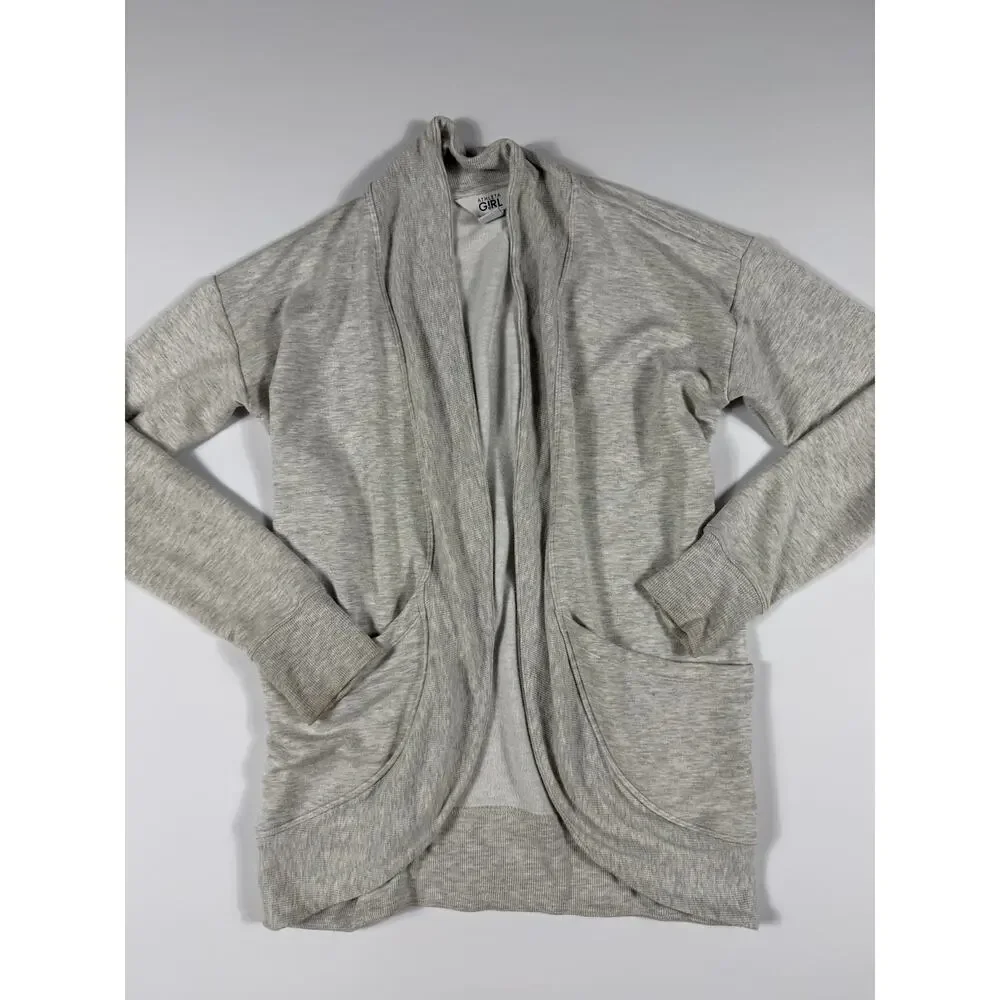 Athleta Girl Wrap ’n Roll 2.0 Cardigan Fog Grey Heather Size 14 (XL)